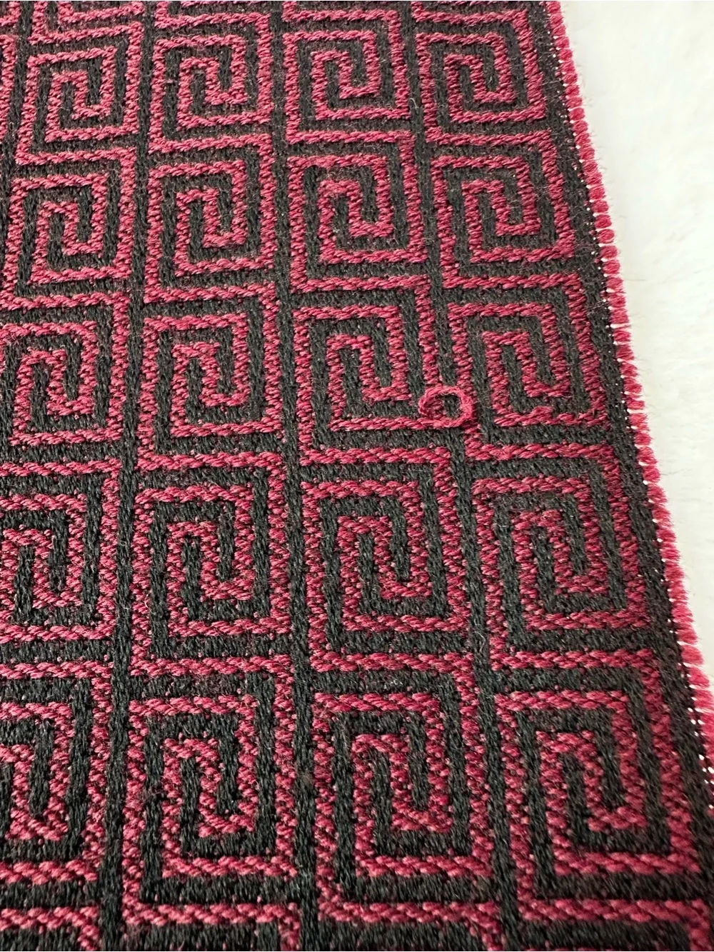 Versace Black & Burgundy Medusa Pattern Scarf